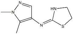 2-(1,5-Dimethyl-1H-pyrazol-4-ylimino)-thiazolidin- Structure