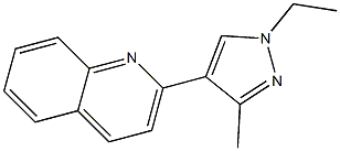 2-(1-Ethyl-3-methyl-1H-pyrazol-4-yl)-quinoline- Structure