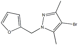 5-(4-Bromo-3,5-dimethyl-pyrazol-1-ylmethyl)-furan- Structure