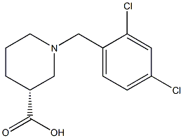(3R)-1-(2,4-dichlorobenzyl)piperidine-3-carboxylic acid 结构式