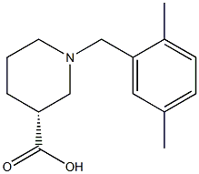 (3R)-1-(2,5-dimethylbenzyl)piperidine-3-carboxylic acid Struktur
