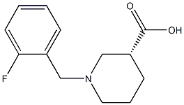 (3R)-1-(2-fluorobenzyl)piperidine-3-carboxylic acid,,结构式