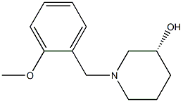 (3R)-1-(2-methoxybenzyl)piperidin-3-ol Struktur