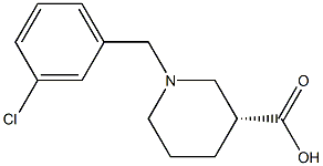 (3R)-1-(3-chlorobenzyl)piperidine-3-carboxylic acid Structure