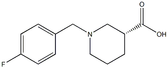 (3R)-1-(4-fluorobenzyl)piperidine-3-carboxylic acid,,结构式