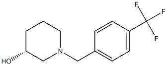 (3R)-1-[4-(trifluoromethyl)benzyl]piperidin-3-ol Struktur