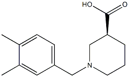 (3S)-1-(3,4-dimethylbenzyl)piperidine-3-carboxylic acid Structure