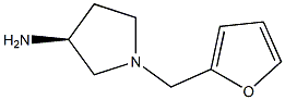 (3S)-1-(furan-2-ylmethyl)pyrrolidin-3-amine,,结构式