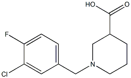 1-(3-chloro-4-fluorobenzyl)piperidine-3-carboxylic acid Structure