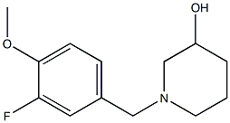 1-(3-fluoro-4-methoxybenzyl)piperidin-3-ol Struktur