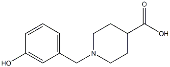 1-(3-hydroxybenzyl)piperidine-4-carboxylic acid Struktur