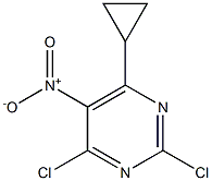 2,4-dichloro-6-cyclopropyl-5-nitropyrimidine 结构式