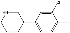 3-(3-chloro-4-methylphenyl)piperidine,,结构式