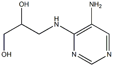 3-[(5-aminopyrimidin-4-yl)amino]propane-1,2-diol 化学構造式