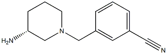 3-{[(3R)-3-aminopiperidin-1-yl]methyl}benzonitrile Struktur