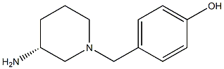 4-{[(3R)-3-aminopiperidin-1-yl]methyl}phenol,,结构式