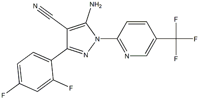 5-amino-3-(2,4-difluorophenyl)-1-[5-(trifluoromethyl)pyridin-2-yl]-1H-pyrazole-4-carbonitrile Structure