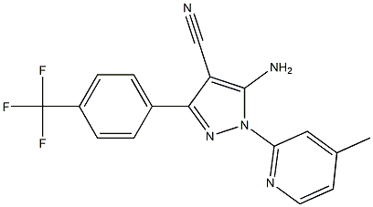 5-amino-3-[4-(trifluoromethyl)phenyl]-1-(4-methylpyridin-2-yl)-1H-pyrazole-4-carbonitrile 结构式
