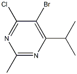 5-bromo-4-chloro-2-methyl-6-(1-methylethyl)pyrimidine Structure