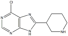 6-chloro-8-piperidin-3-yl-9H-purine 结构式