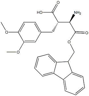 (R,S)-Fmoc-3-amino-2-(3,4-dimethoxy-benzyl)-propionic acid 化学構造式