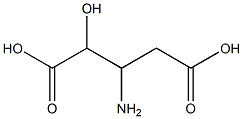 3-Amino-2-hydroxy pentandioic acid Structure