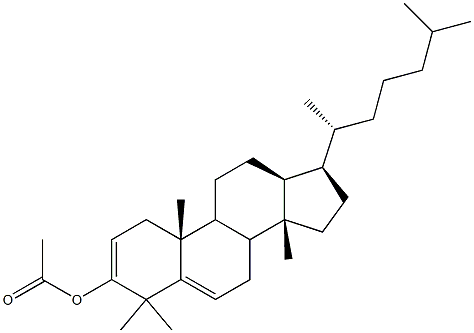 乙酸达玛二烯醇酯,,结构式