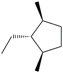 1,cis-3-dimethyl-trans-2-ethylcyclopentane Structure