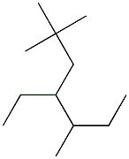 2,2,5-trimethyl-4-ethylheptane,,结构式