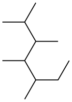 2,3,4,5-tetramethylheptane Structure