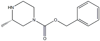 1-BENZYLOXYCARBONYL-(S)-3-METHYLPIPERAZINE 化学構造式