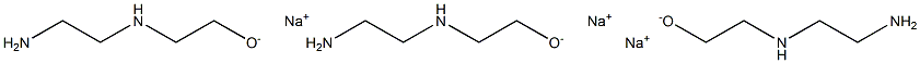 N-(2-HYDROXYETHYL)ETHYLENEDIAMINETRISODIUM SALT 化学構造式