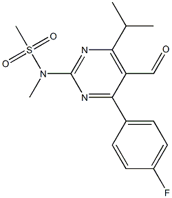 4-(4-FLUOROPHENYL)-6-ISOPROPYL-2-(N-METHYL-N-METHYLSULFONYLAMINO)-5-PYRIMIDINECARBARDEHYDE Struktur
