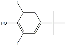 4-叔丁基-2,6-二碘苯酚,,结构式