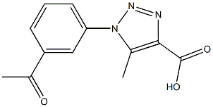 1-(3-Acetyl-phenyl)-5-methyl-1H-[1,	2,	3]triazole-4-carboxylic	acid Struktur