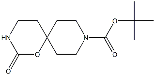 2-Oxo-1-oxa-3,9-diaza-spiro[5.5]undecane-9-carboxylic acid tert-butyl ester Structure