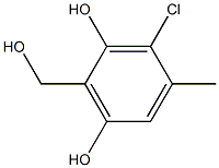 3-CHLORO-2,6-DIHYDROXY-4-METHYLBENZYL ALCOHOL Structure