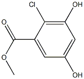 2-CHLORO-3,5-DIHYDROXYBENZOIC ACID METHYL ESTER Structure
