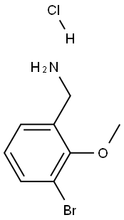 3-BROMO-2-METHOXYBENZYLAMINE Hydrochloride,,结构式