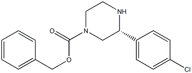 (R)-4-CBZ-2-(4-CHLOROPHENYL)PIPERAZINE 结构式