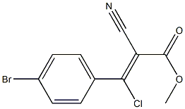 3-(4-BROMOPHENYL)-3-CHLORO-2-CYANO-2-PROPENOICACIDMETHYLESTER,,结构式