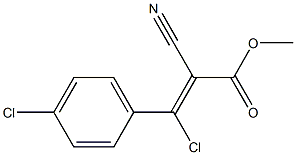 3-CHLORO-3-(4-CHLOROPHENYL)-2-CYANO-2-PROPENOICACIDMETHYLESTER Structure
