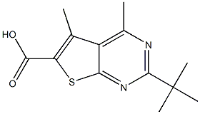 2-TERT-BUTYL-4,5-DIMETHYLTHIENO[2,3-D]PYRIMIDINE-6-CARBOXYLIC ACID 化学構造式