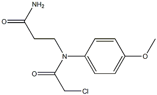 3-[(CHLOROACETYL)(4-METHOXYPHENYL)AMINO]PROPANAMIDE Structure