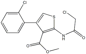 METHYL 2-[(CHLOROACETYL)AMINO]-4-(2-CHLOROPHENYL)THIOPHENE-3-CARBOXYLATE 结构式