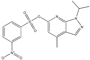 1-ISOPROPYL-4-METHYL-1H-PYRAZOLO[3,4-B]PYRIDIN-6-YL 3-NITROBENZENESULFONATE Structure