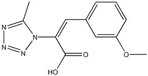 3-(3-METHOXYPHENYL)-2-(5-METHYL-1H-TETRAZOL-1-YL)ACRYLIC ACID 化学構造式