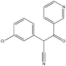 2-(3-CHLOROPHENYL)-3-OXO-3-PYRIDIN-3-YL-PROPIONITRILE 化学構造式