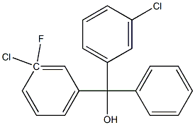 3,3''-DICHLORO-3''-FLUOROTRITYL ALCOHOL 95% 化学構造式