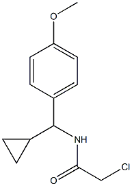 2-CHLORO-N-[CYCLOPROPYL(4-METHOXYPHENYL)METHYL]ACETAMIDE,,结构式
